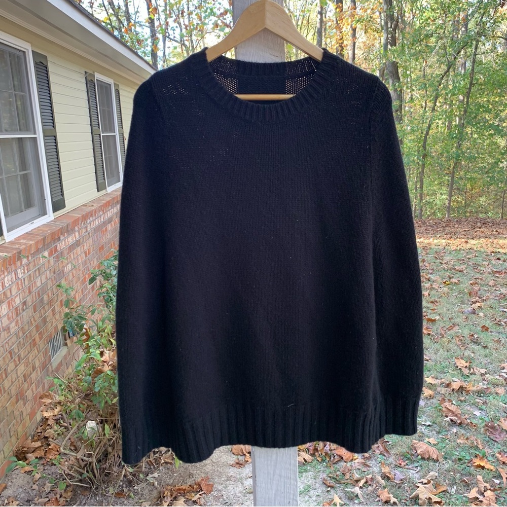 Falconeri Sleeveless Black Poncho Pullover